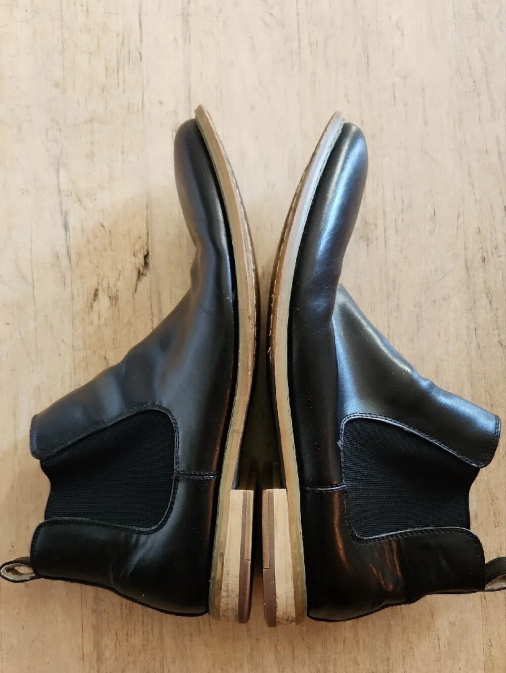 Deer Stags Black Leather Chukka Boots Size 12